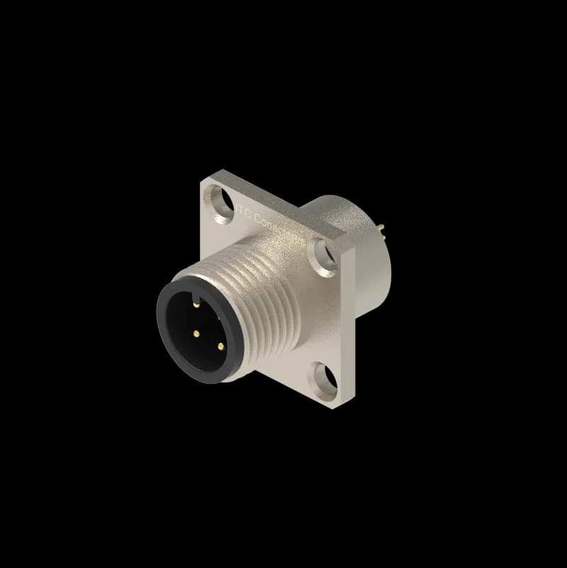 Conector Base Quadrada M12 1 Amper Macho