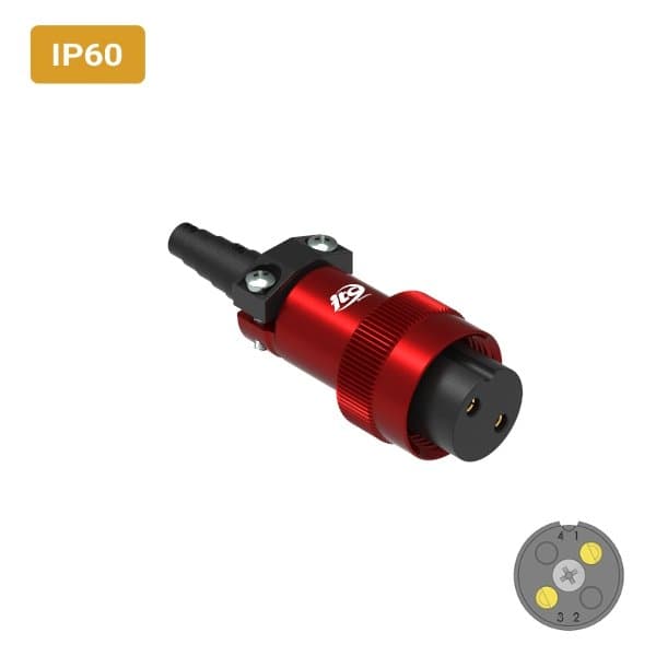 Conector M16 fêmea para cabo IP60 10 amperes CC41-VM(-2-4)