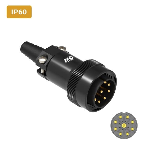 Conector M24 macho para cabo IP60